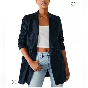 Free People Cosmo Double-Breasted Blazer az‎ medium